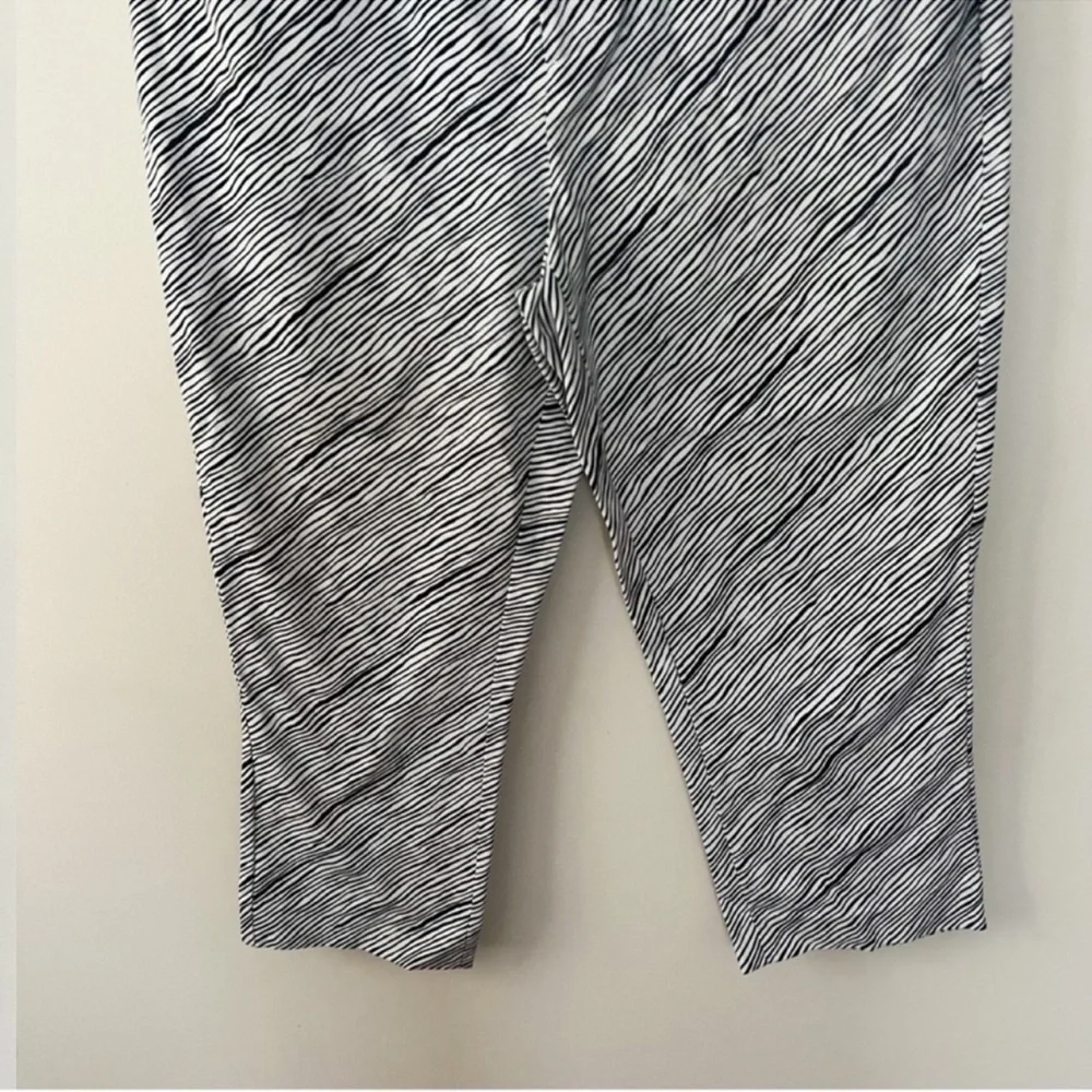 Kate Spade Saturday Zebra Print Cropped Trouser Pants Black/White Size 10